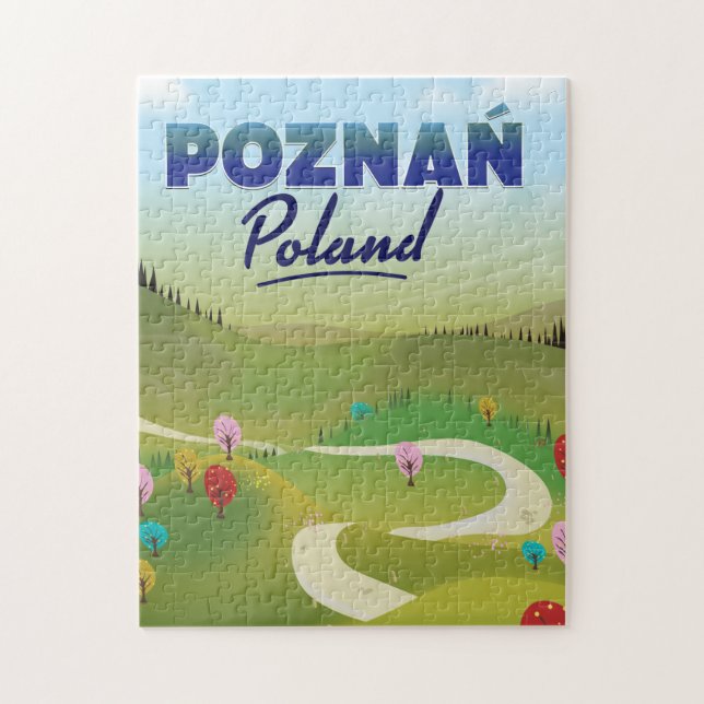 Poznań Poland Travel poster. Jigsaw Puzzle (Vertical)