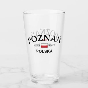 Poznan Polska (Poland) Polish Coordinates Glass