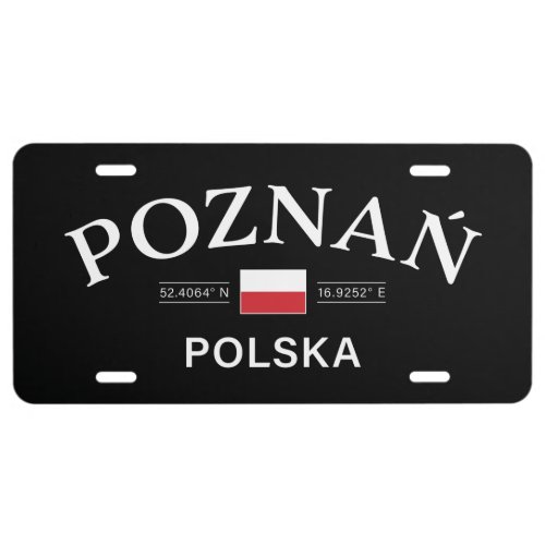 Poznan Polska Poland Polish Coordinates License Plate