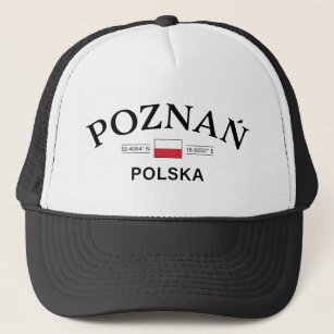 Poznan Polska (Poland) Polish Coordinates Trucker Hat