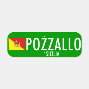 Pozzallo Sicilia Metal Parking Sign
