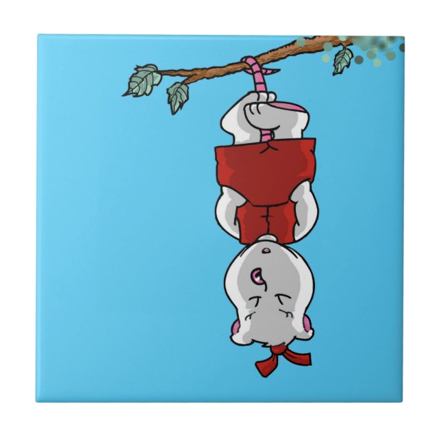 Pozzum | Hanging Upside Down Ceramic Tile (Front)