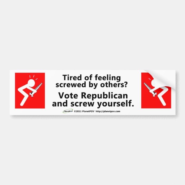 PPOV Bumper Sticker - Feeling Screwed? (Front)