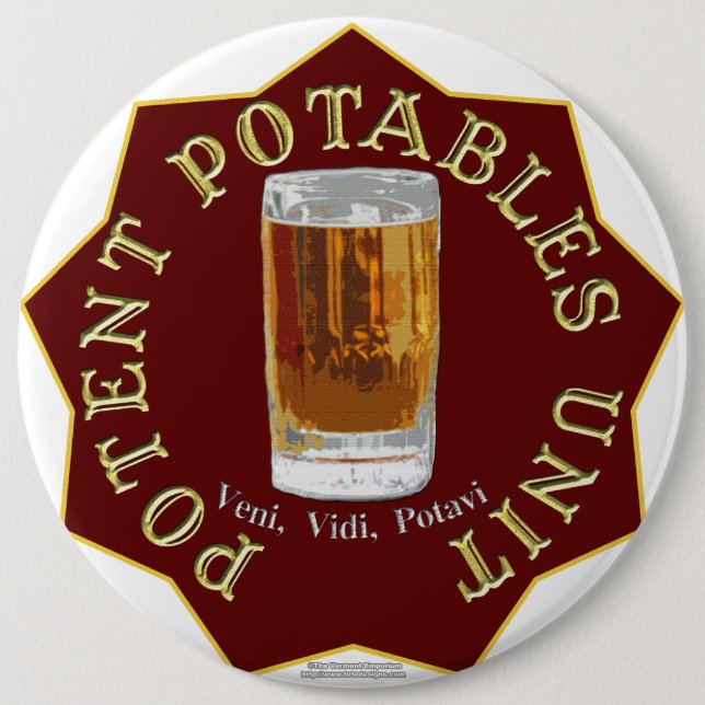 PPU (Potent Potables Unit) (red) Pinback Button (Front)