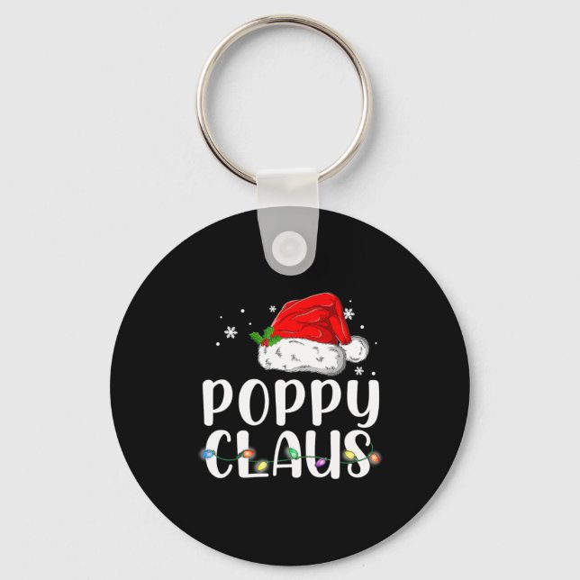 Ppy Claus Santa Christmas Matching Family  Keychain (Front)