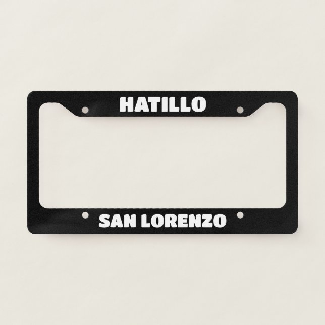 PR Hatillo and San Lorenzo Plate Frame (Front)