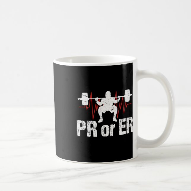 Pr Or Er Funny Weightlifting Bodybuilding Apparel  Coffee Mug (Right)
