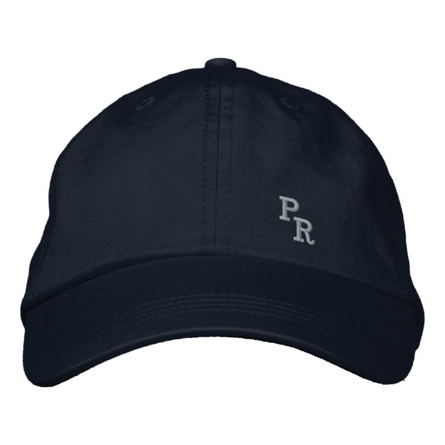 PR Puerto Rico Embroidered Baseball Cap (Front)
