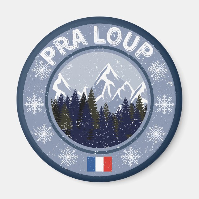 Pra-Loup Station de Ski Magnet (Front)