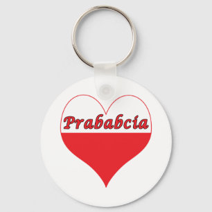 Prababcia Polish Heart Keychain