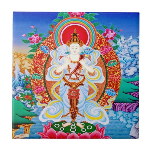 Prabhutaratna Buddha Cool oriental Padmakumara Ceramic Tile