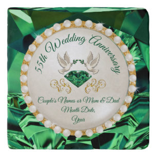 Practical 55 year Wedding Anniversary Gift Trivet