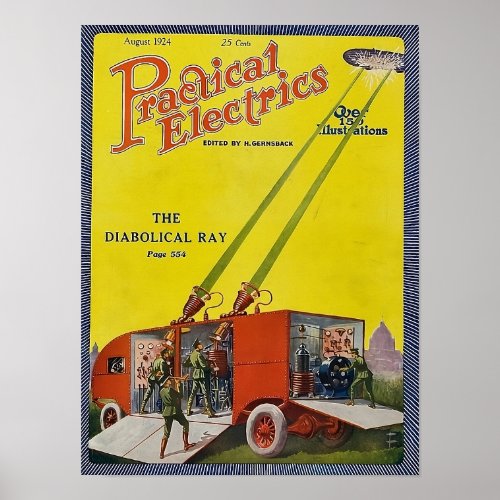 Practical Electrics Retro Death Ray Poster