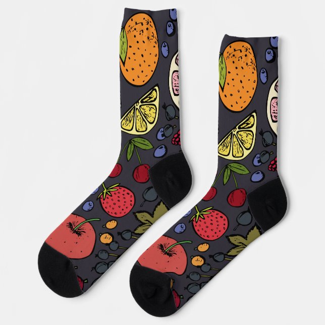 Practical lovely fruit pattern l Colorful design Socks (Left)