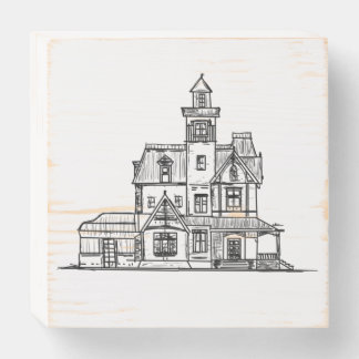 Practical Magic House Inspired Sketch Wooden Box Sign