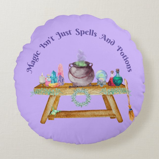 Practical Magic Quote - Double Sided Round Pillow (Front)