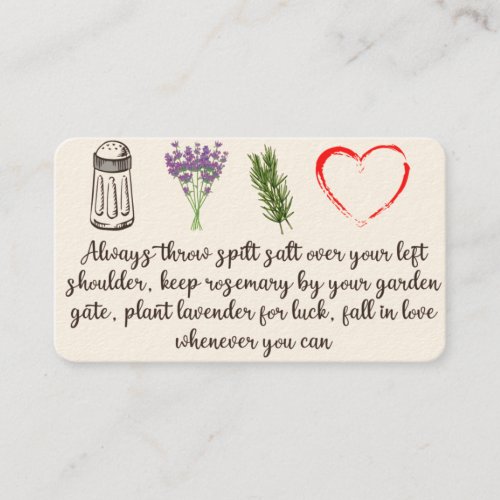Practical Magic Witch Quote Fall In Love Whenever  Business Card