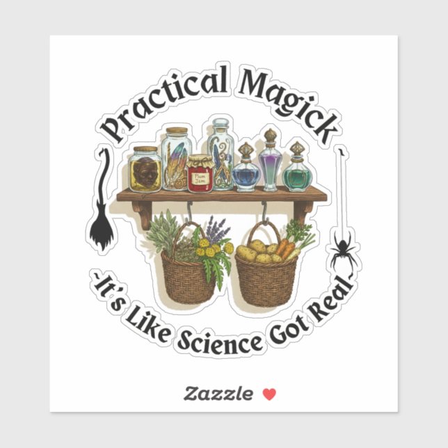 Practical Magick – Witchy Potions & Science Meme Sticker (Sheet)