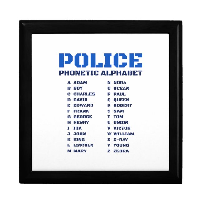 Practical Police Phonetic A to Z Alphabet Gift Box (Front)
