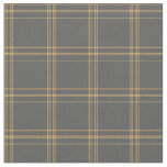 Practical tartan plaid gray yellow cell lumberjack fabric