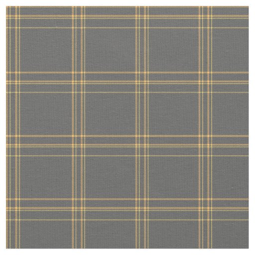 Practical tartan plaid gray yellow cell lumberjack fabric