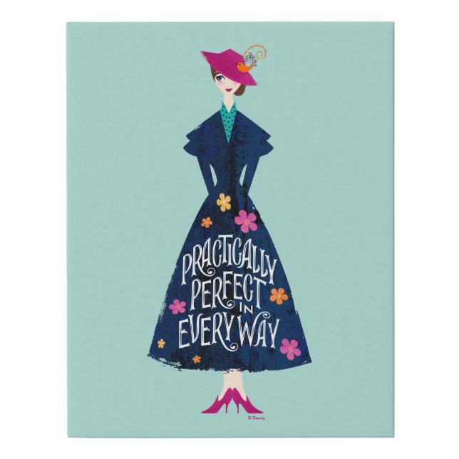 Practically Perfect in Every Way Faux Canvas Print (Front)