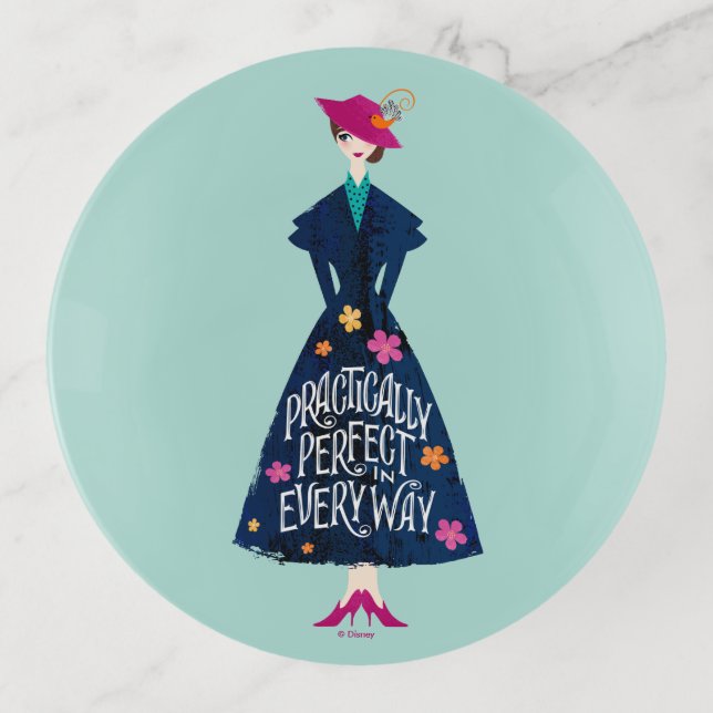 Practically Perfect in Every Way Trinket Tray (Front)