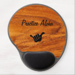 Practice Aloha Mousepad<br><div class="desc">The Aloha Spirit is a well known reference to the attitude of friendly acceptance for which the Hawaiian Islands are so famous. Practice Aloha no matter where you may be. Surf the web with this Koa wood pattern mouse pad. Koa has been used by the Hawaiians for their surfboards, Wa'a...</div>