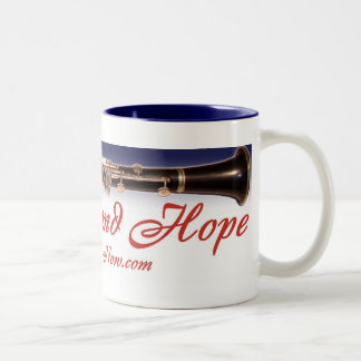 Practice and Hope with Blue Lining Two-Tone Coffee Mug
