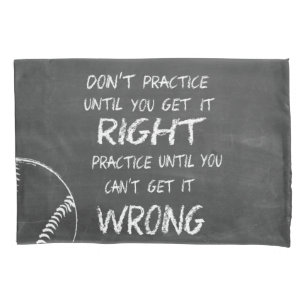Practice Baseball Motivational Pillowcase