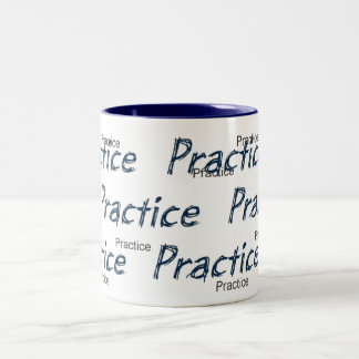 practice coffee, designs by JWB Two-Tone Coffee Mug