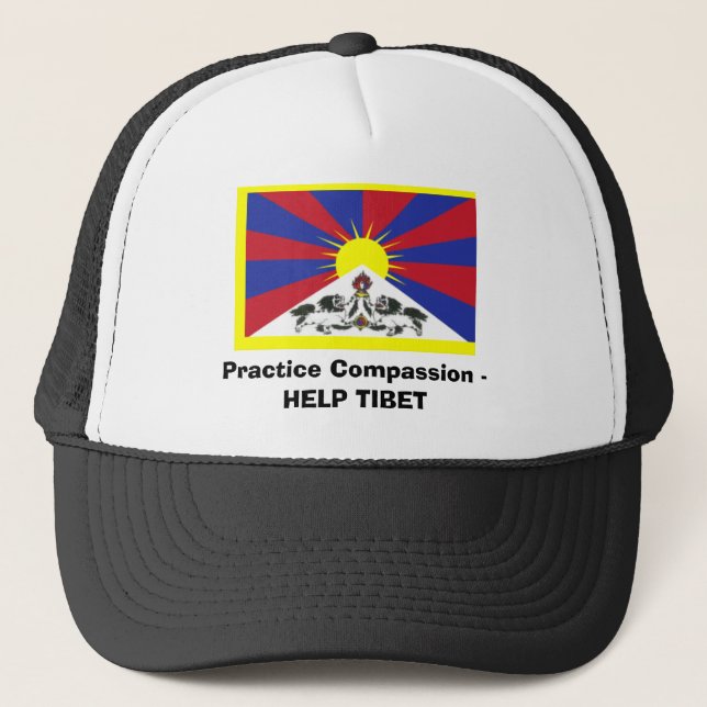 Practice Compassion - HELP TIBET Trucker Hat (Front)