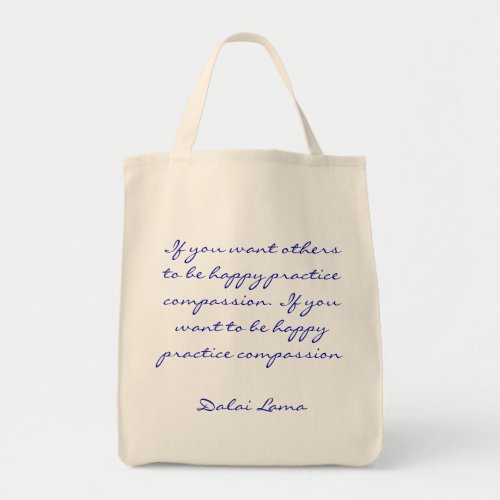 Practice Compassion Quotation Tote Bag