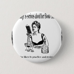 Practice For Book Club Vintage Design Button