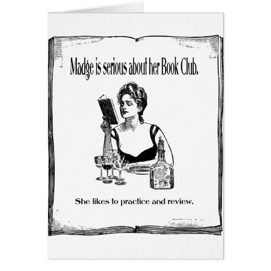 Practice For Book Club Vintage Design Cards (Front)