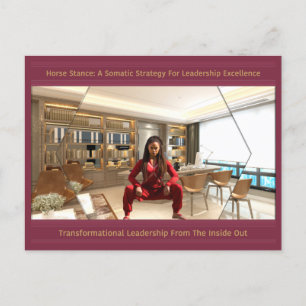Practice Horse Stance For Excellence In Leadership Announcement Postcard
