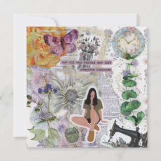 Practice Kindness Flat Greeting Card