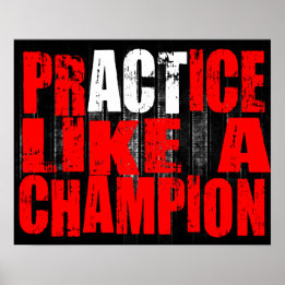 Practice like a champion Poster MMA/ BJJ/ Fitness