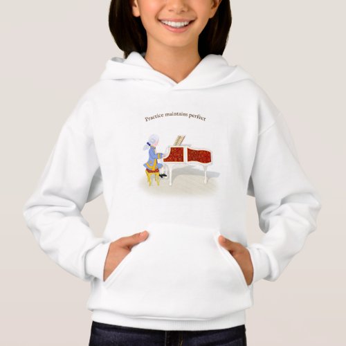 Practice Maintains Perfect Mozart Playing Piano Hoodie