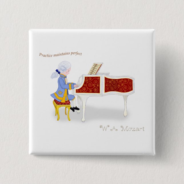 Practice Maintains Perfect Pinback Button (Front)