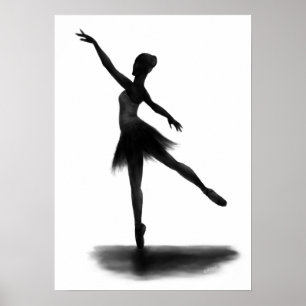 "Practice Makes Perfect" ballerina poster