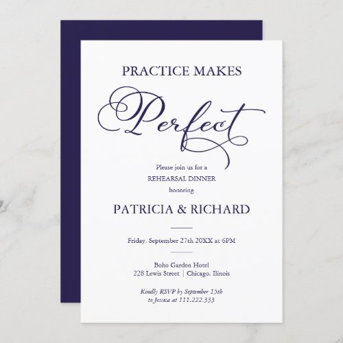 Practice Makes Perfect Rehearsal Dinner Invitation