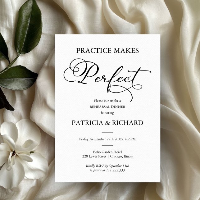 Practice Makes Perfect Rehearsal Dinner Invitation (Creator Uploaded)