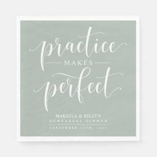 Practice Makes Perfect Rehearsal Dinner Napkins