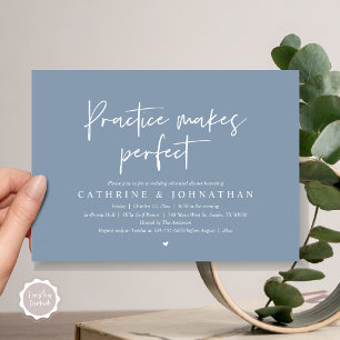 Practice makes perfect, Wedding Rehearsal Dinner Invitation