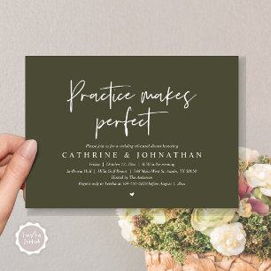 Practice makes perfect, Wedding Rehearsal Dinner Invitation