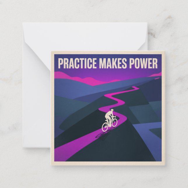 Practice Makes Power Note Card (Front)
