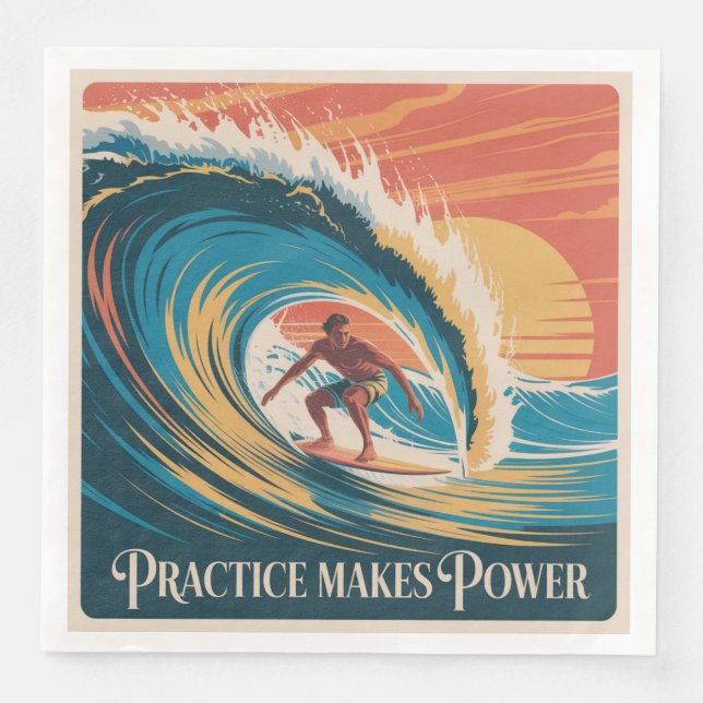 Practice Makes Power Paper Dinner Napkins (Front)
