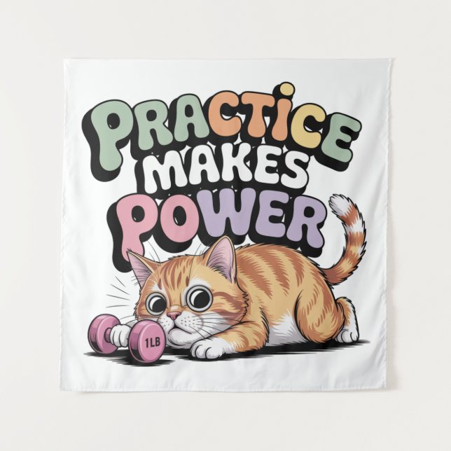 Practice Makes Power Tapestry (Front)