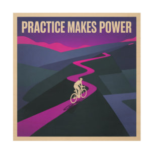Practice Makes Power Wood Wall Art